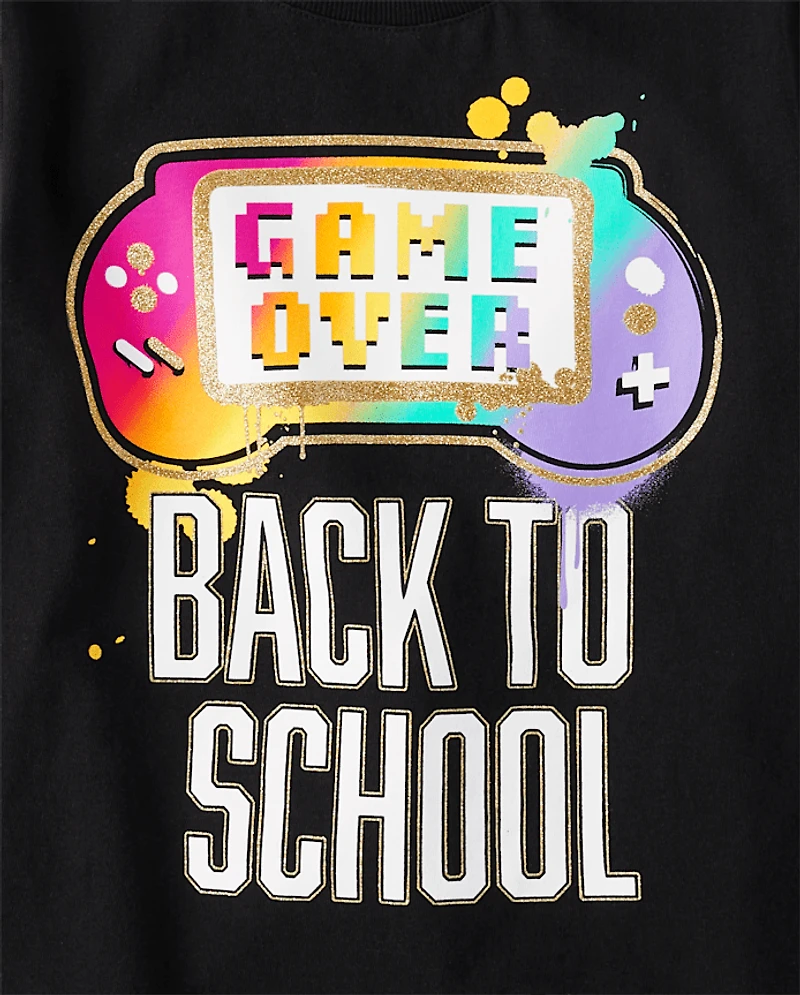 T-shirt graphique Gamer School pour filles