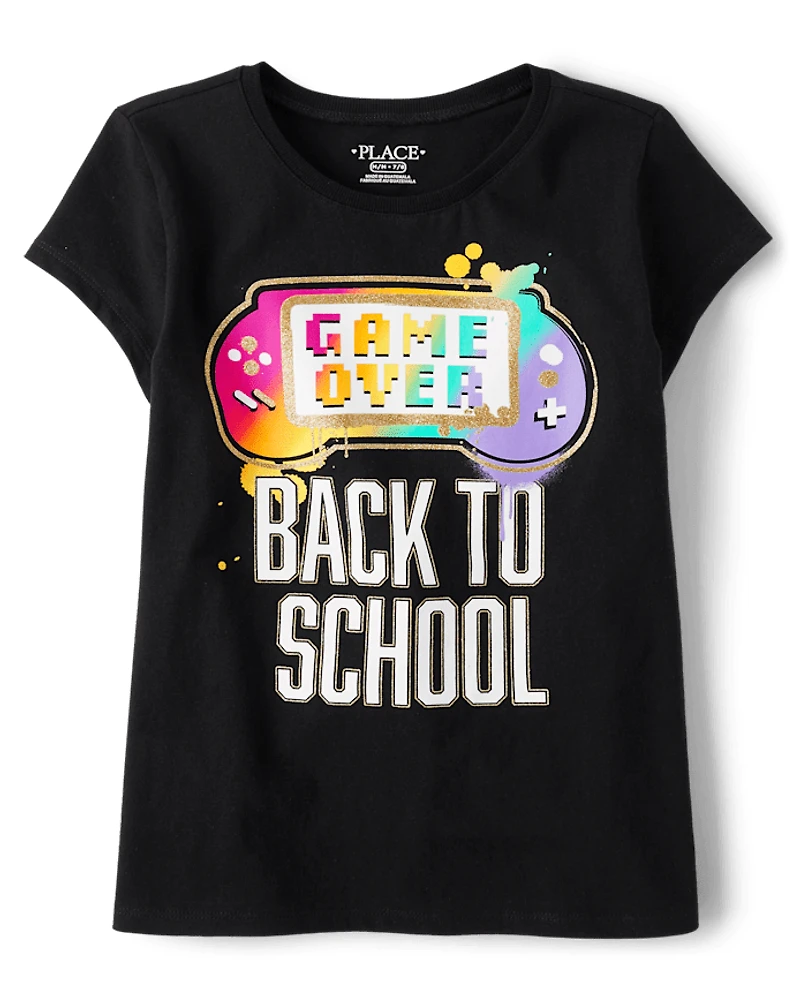 Girls Gamer School Graphic Tee