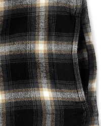 Boys Plaid Sherpa Lined Shacket