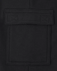 Boys Premium Fleece Cargo Jogger Pants