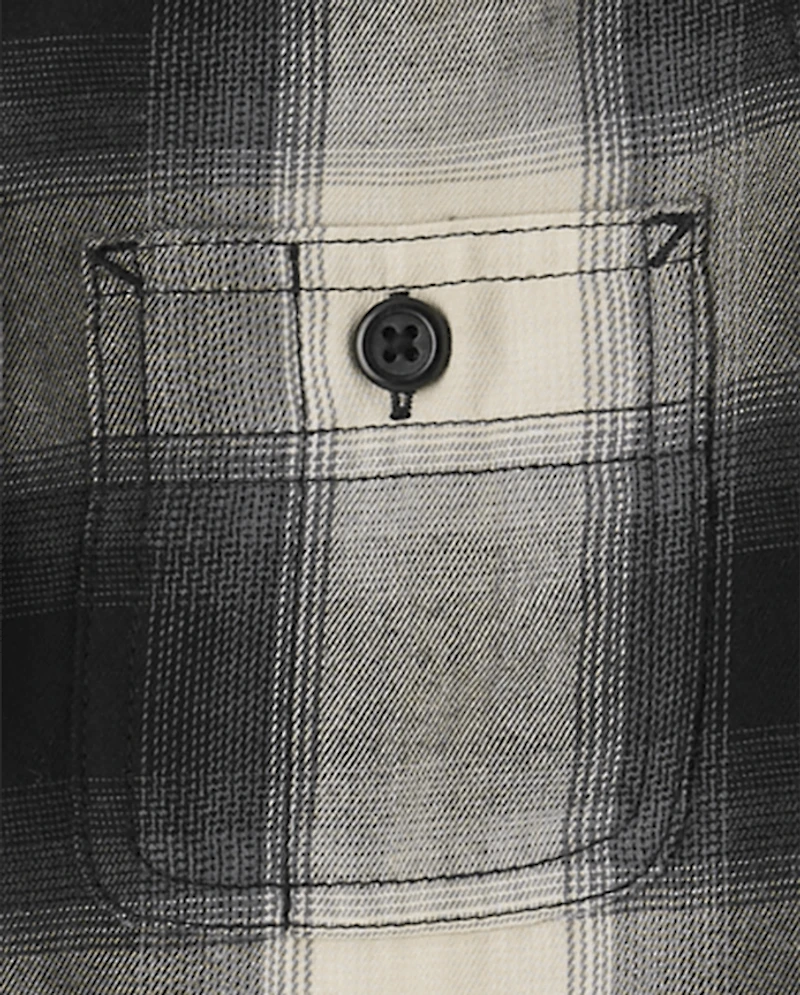 Boys Plaid Flannel Button Up Shirt