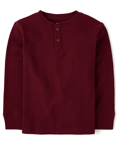 Boys Thermal Henley Top