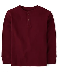 Boys Thermal Henley Top