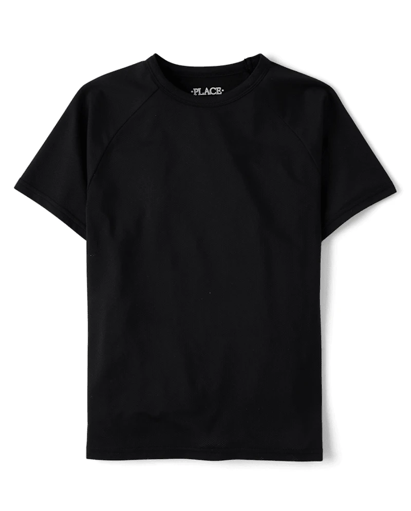 Boys Quick Dry Mesh Raglan Top
