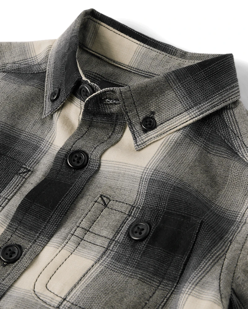 Baby And Toddler Boys Dad Me Plaid Flannel Button Up Shirt