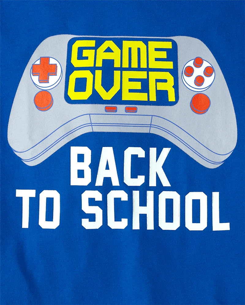 Boys Game Over School Graphic Tee
