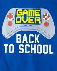 Boys Game Over School Graphic Tee