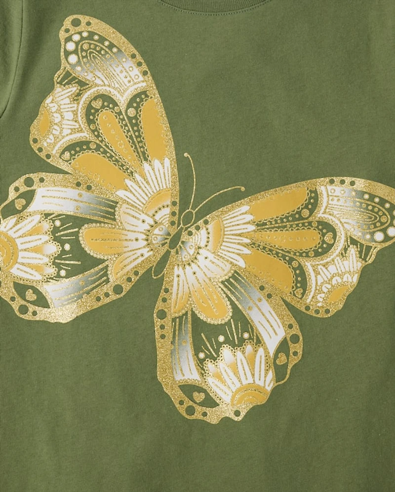 Girls Butterfly Graphic Tee