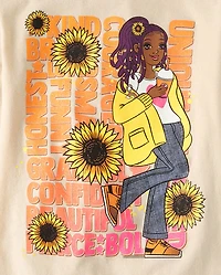 Girls Sunflower Girl Graphic Tee