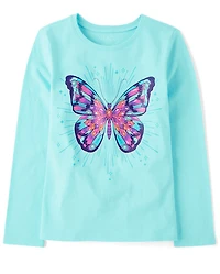 Girls Butterfly Graphic Tee