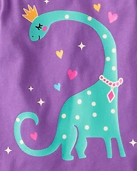 Baby And Toddler Girls Dino Graphic Tee