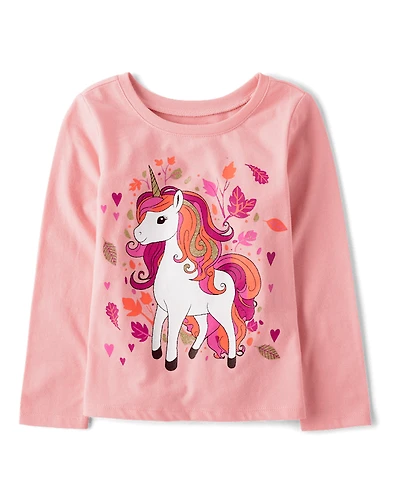 Baby And Toddler Girls Unicorn Graphic Tee