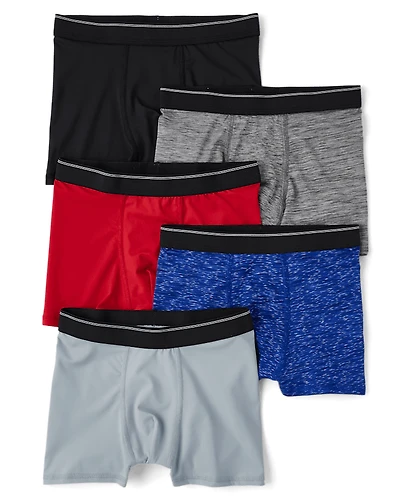 Boys Performance Boxer Brief Underwear 5-Pack