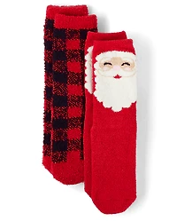 Kids Matching Family Santa Cozy Socks 2-Pack