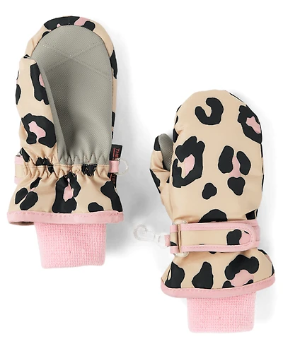 Toddler Girls Print Ski Mittens