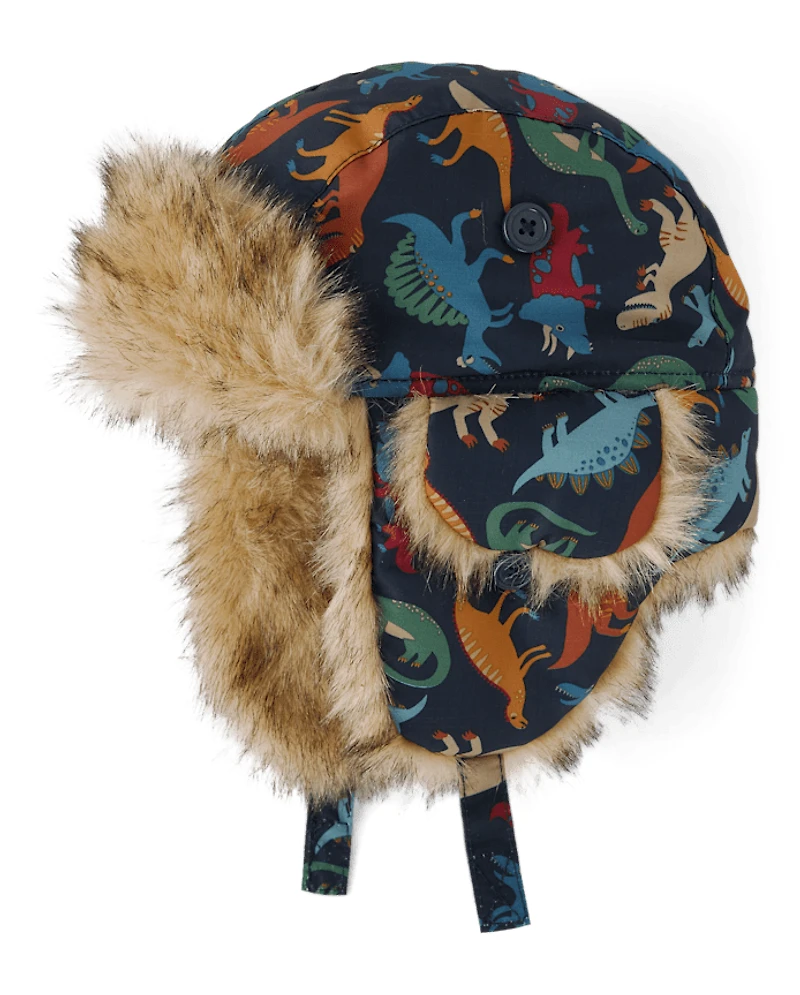 Toddler Boys Dino Trapper Hat