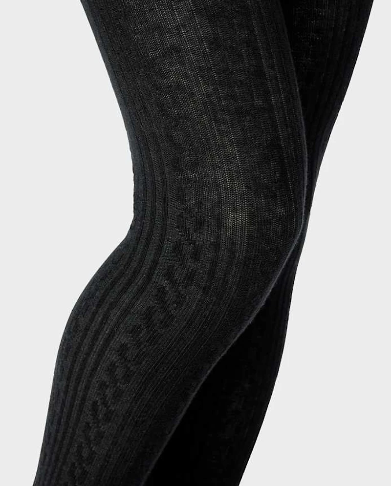 Girls Cable Knit Tights 2-Pack
