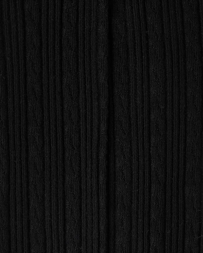 Girls Cable Knit Tights 2-Pack