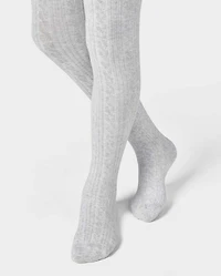 Girls Cable Knit Tights 2-Pack