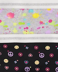 Girls Paint Splatter Girl Short Underwear 7-Pack