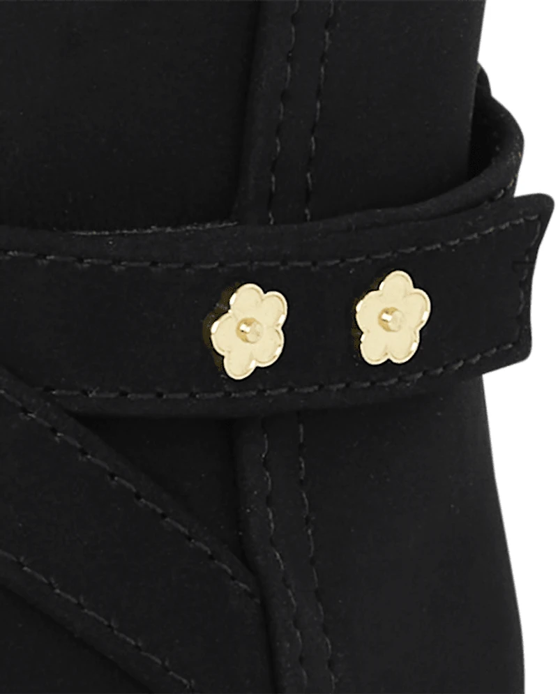 Toddler Girls Flower Stud Booties