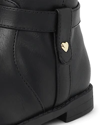 Toddler Girls Heart Stud Tall Boots