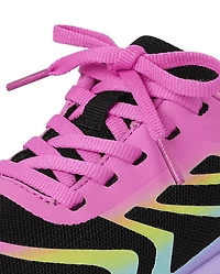 Girls Rainbow Running Sneakers