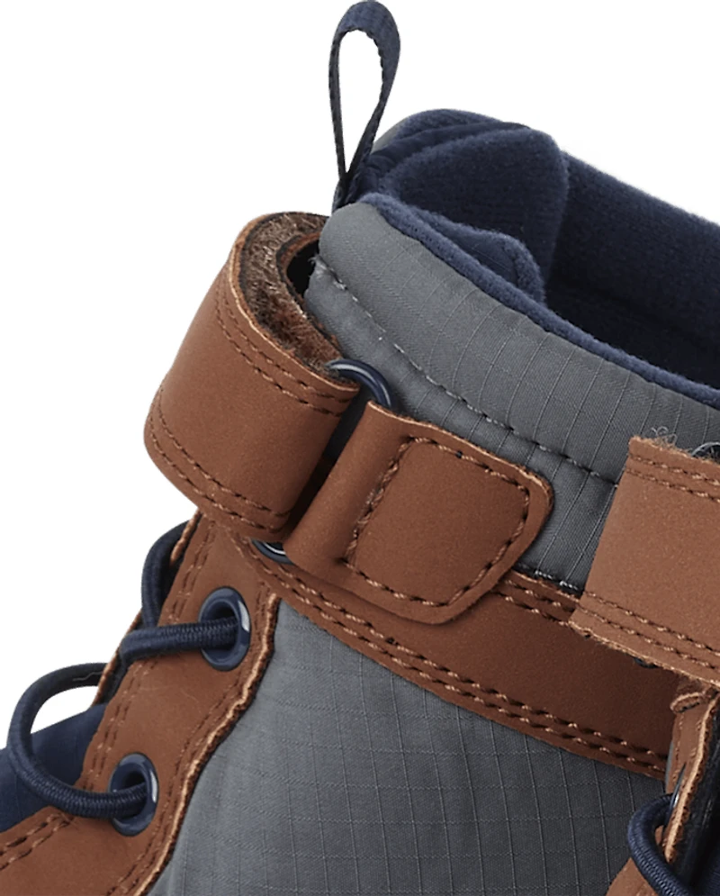 Toddler Boys Colorblock Lace Up Boots