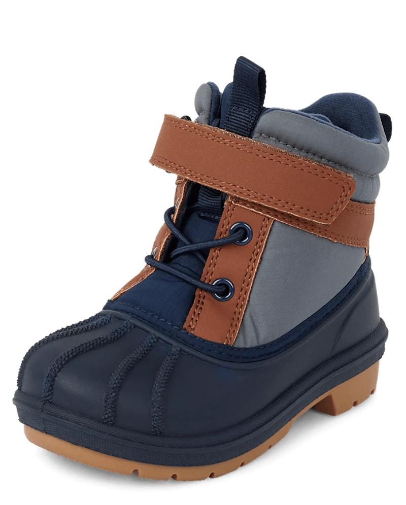 Toddler Boys Colorblock Lace Up Boots