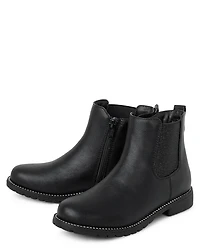 Girls Jeweled Chelsea Booties