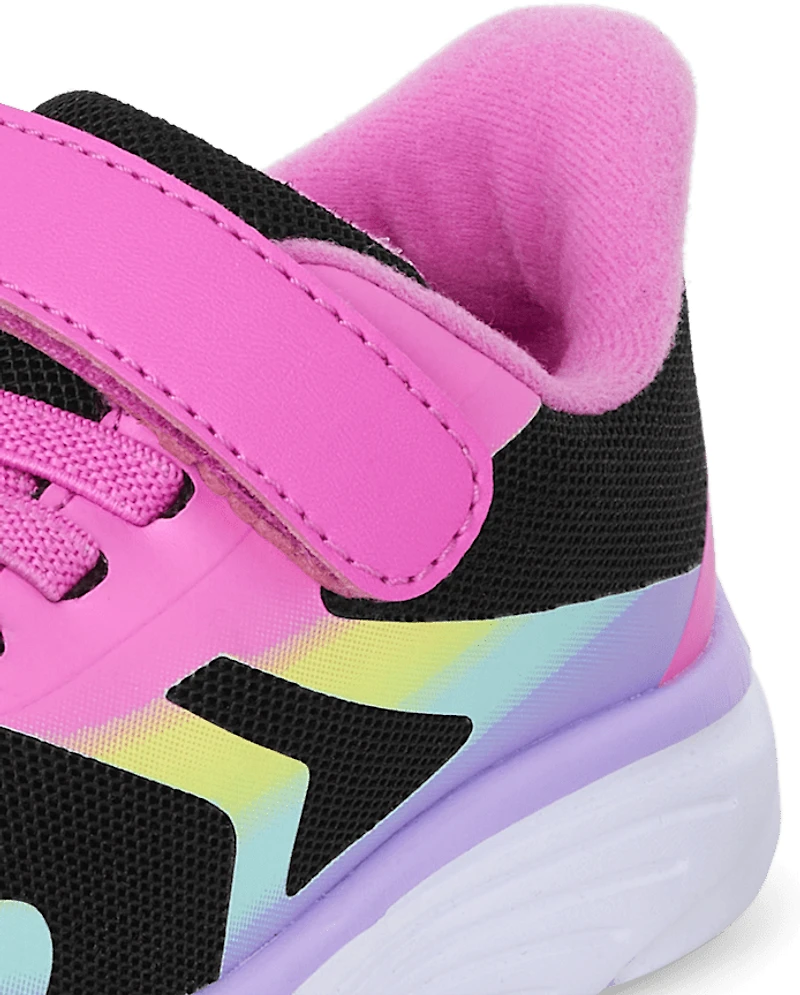 Toddler Girls Rainbow Ombre Running Sneakers