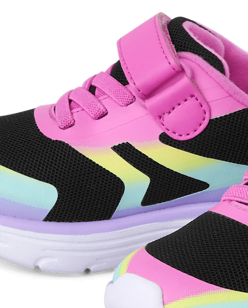 Toddler Girls Rainbow Ombre Running Sneakers