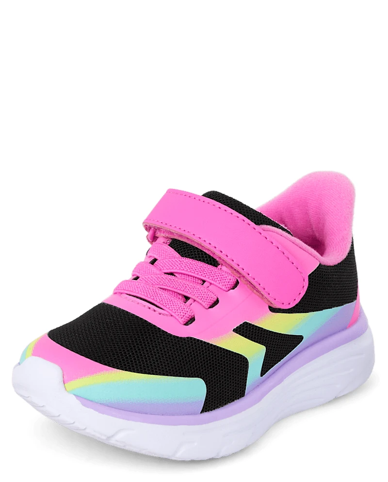Toddler Girls Rainbow Ombre Running Sneakers