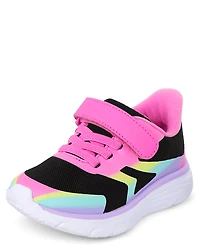 Toddler Girls Rainbow Ombre Running Sneakers