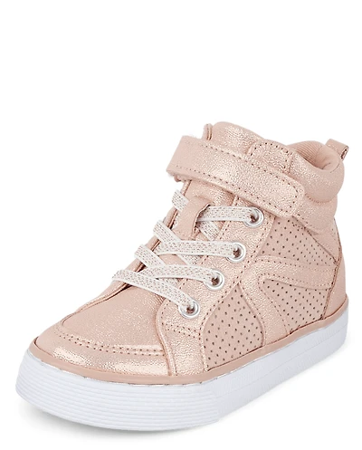 Toddler Girls Glitter High Top Sneakers