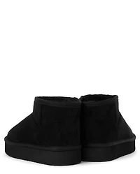 Girls Low Platform Teddy Boots