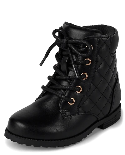 Toddler Girls Quilted Booties