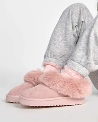 Toddler Girls Platform Teddy Slip Ons