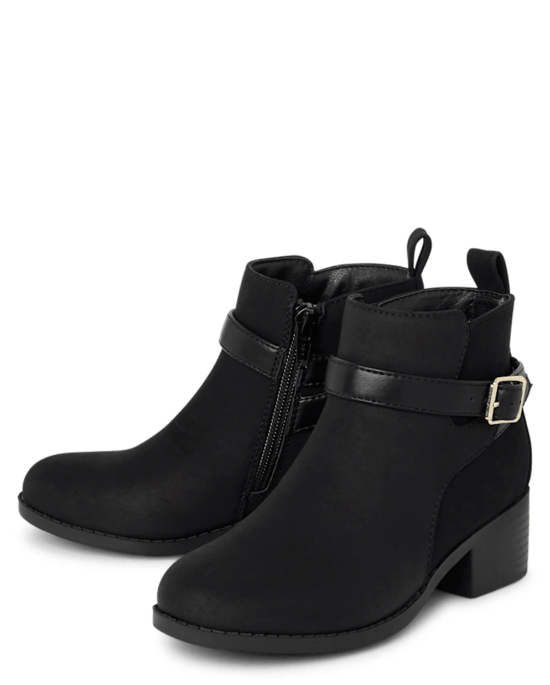 Girls Buckle Booties