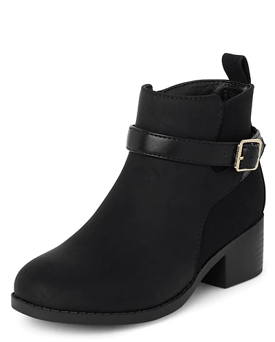 Girls Buckle Booties
