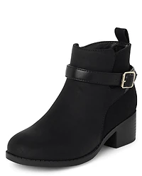 Girls Buckle Booties