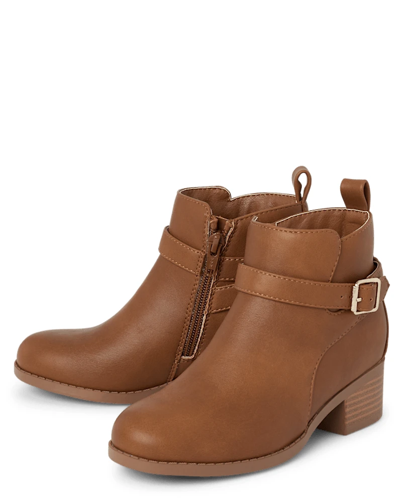 Girls Buckle Booties