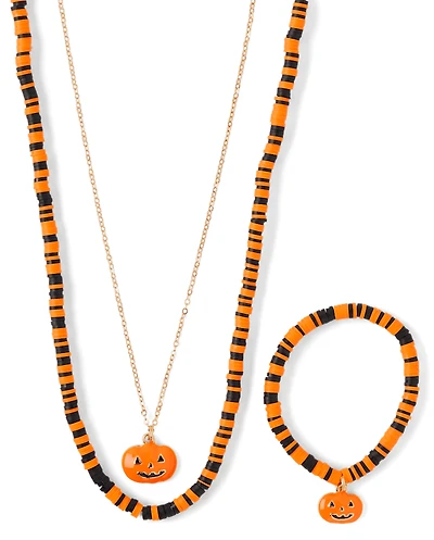 Girls Pumpkin 3-Piece Jewelry Set