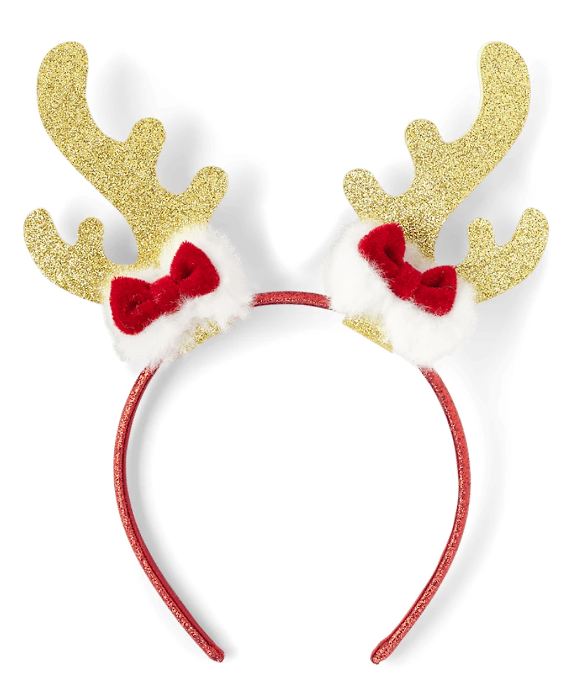 Girls Glitter Antler Headband