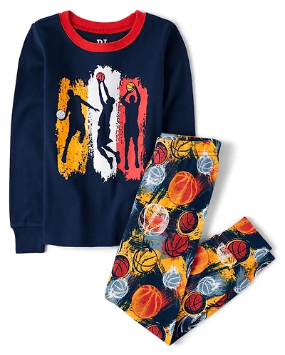 Boys Basketball Snug Fit Cotton Pajamas