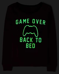 Girls Glow Video Game Snug Fit Cotton Pajamas