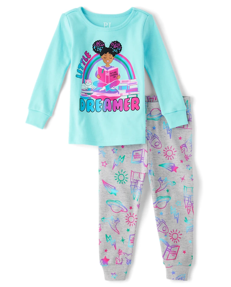 Baby And Toddler Girls Dreamer Snug Fit Cotton Pajamas