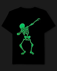 Boys Glow Skeleton Dab Graphic Tee