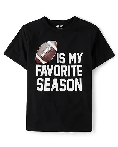 Kids Football Season Graphic Tee