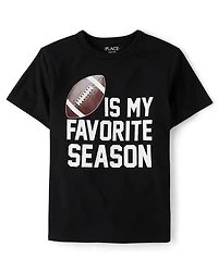 Kids Football Season Graphic Tee
